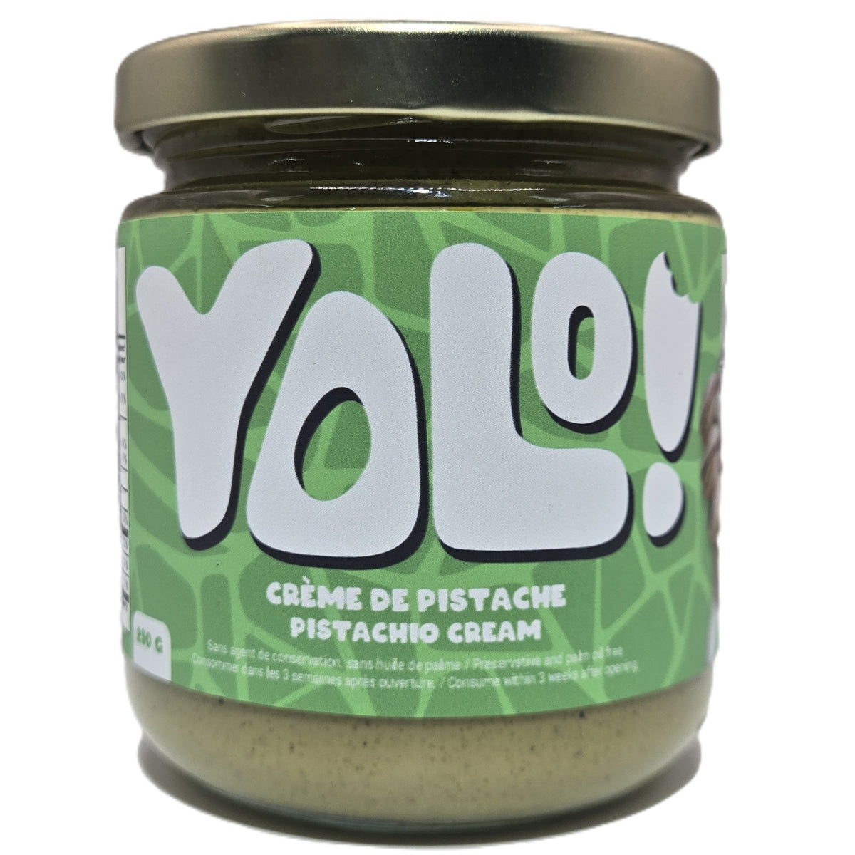 Pot de 250g de crème de pistache des Noix Yolo