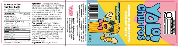 Churros avec crème de noisette