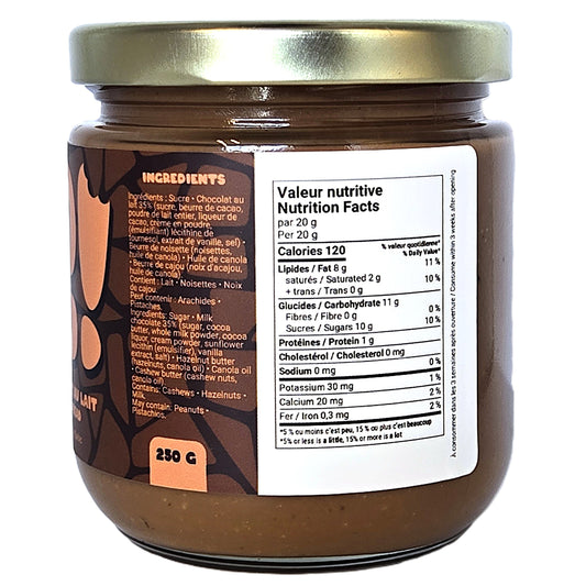 Tartinade Noisette & Chocolat au Lait