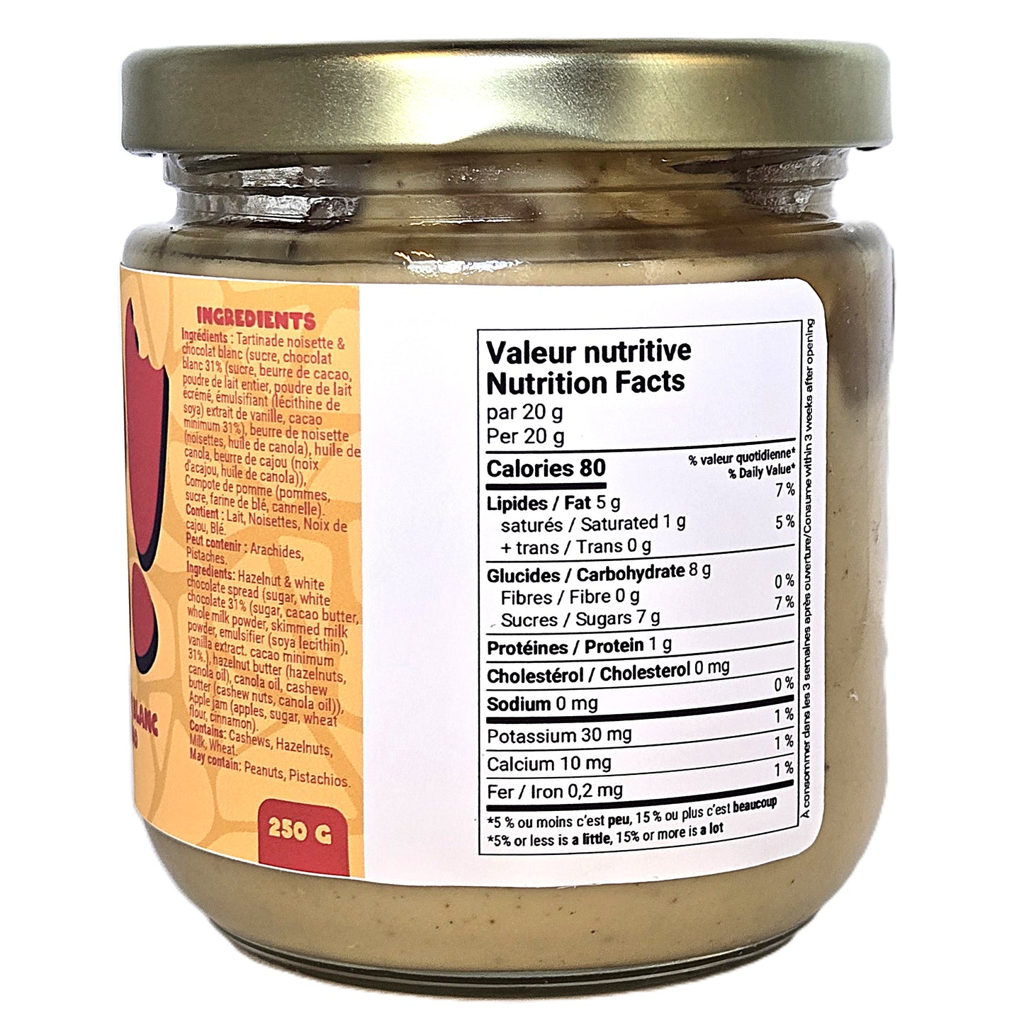 Crème de noisette aux pommes