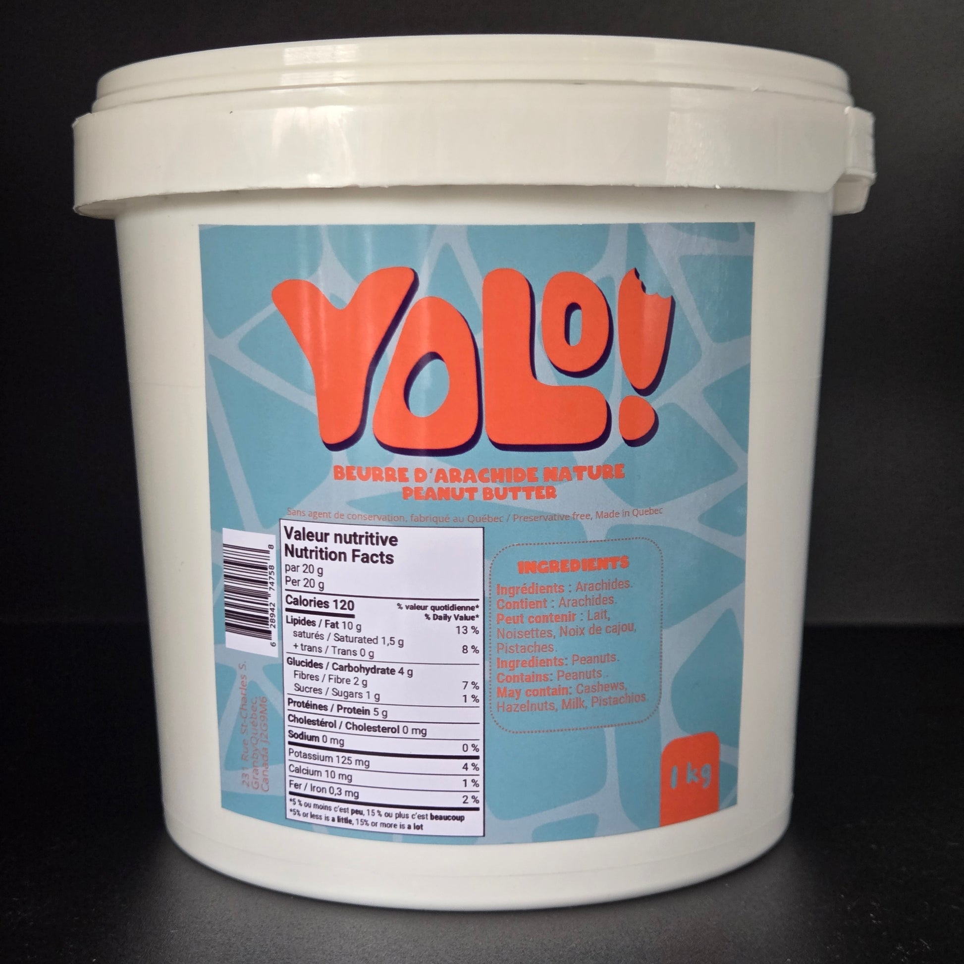 Beurre d'arachides naturel