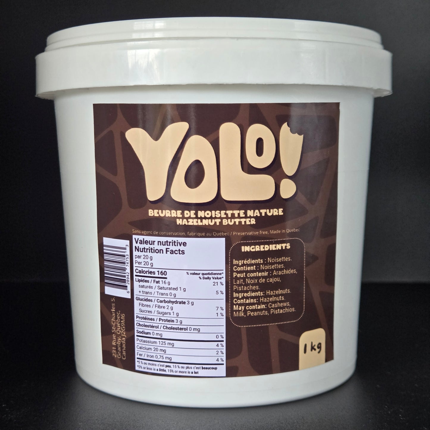 yolonuts Beurre de noisettes naturel