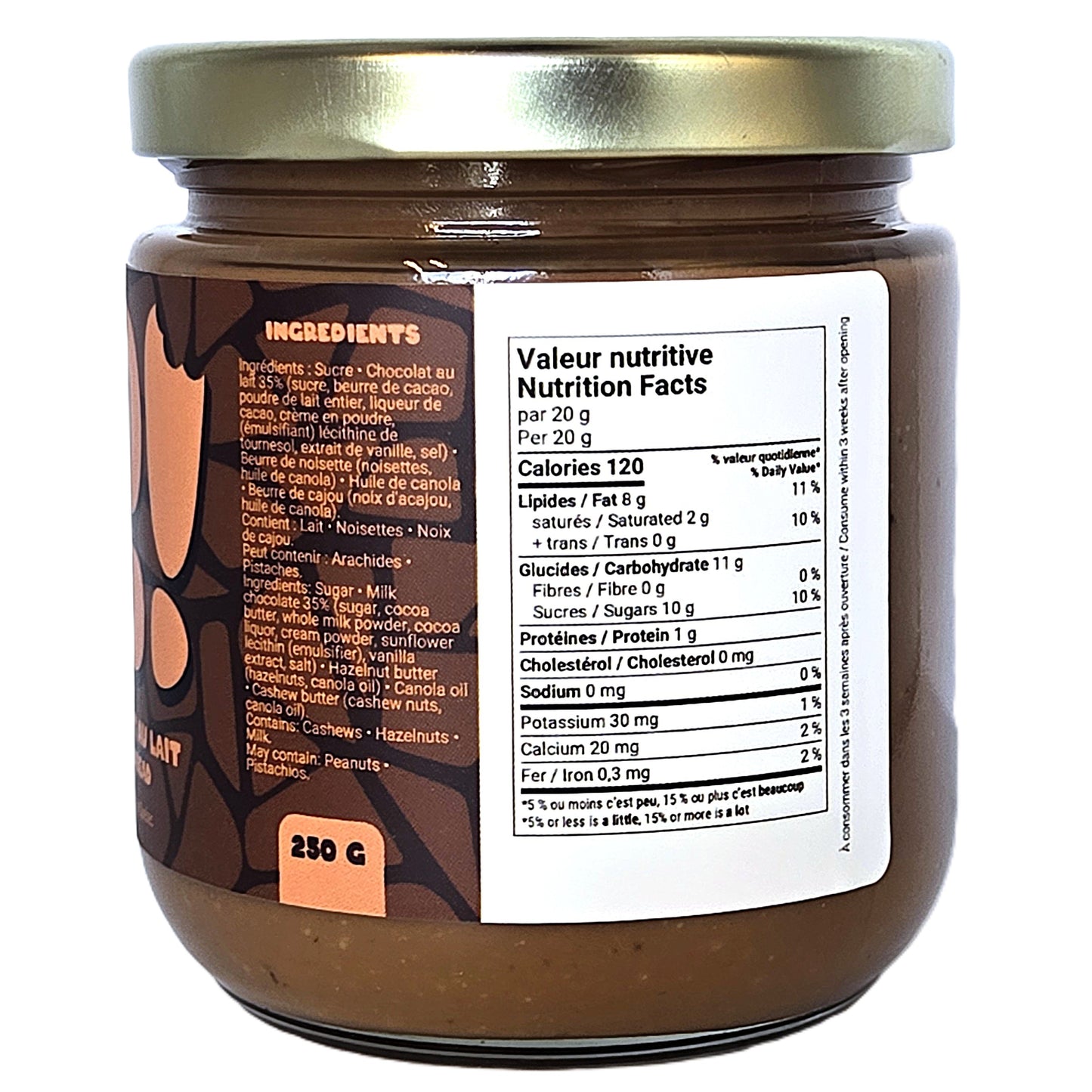 Crème de noisette et chocolat