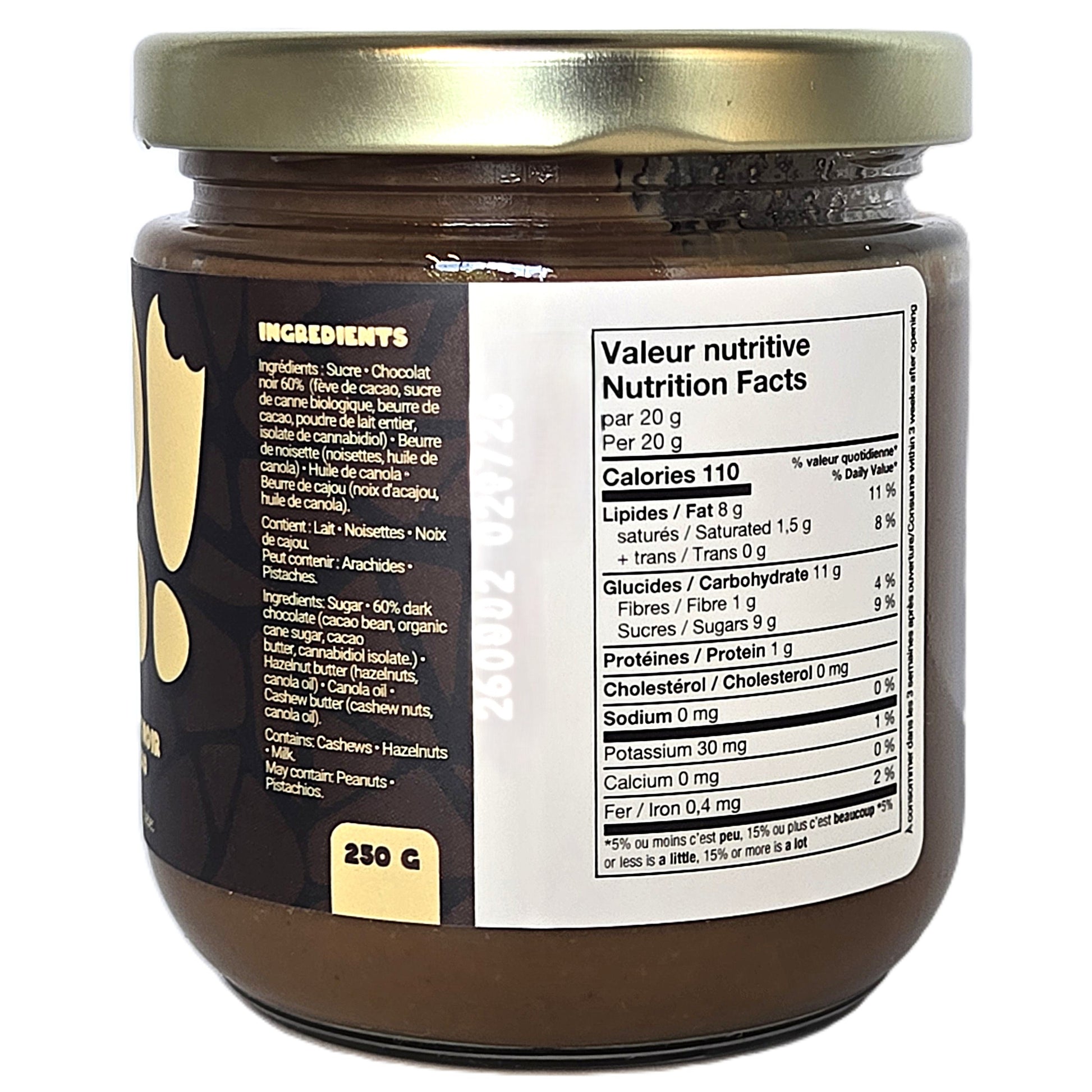 Tartinade noisette et chocolat