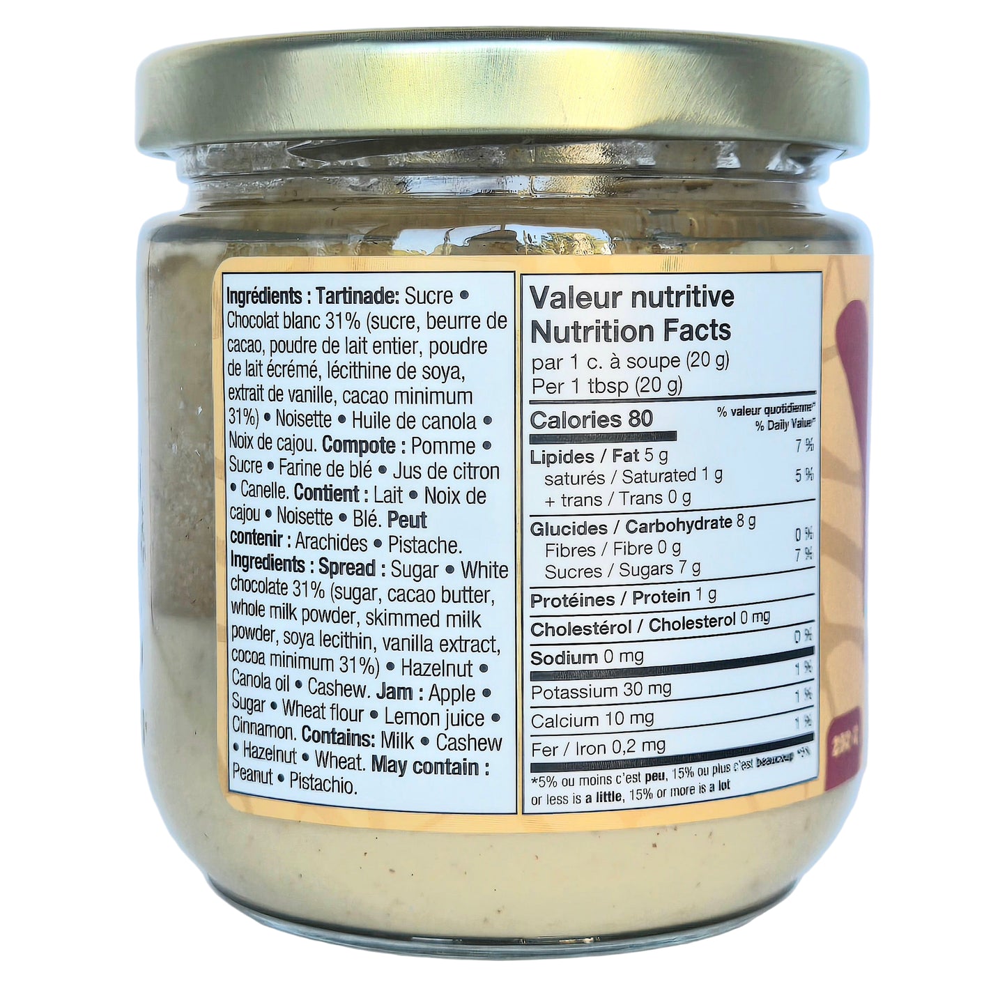 Crème de noisette aux pommes