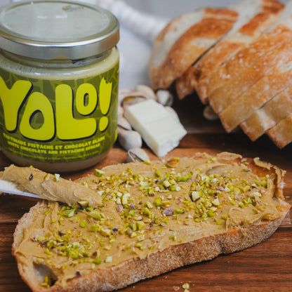 Tartinade pistache et chocolat blanc